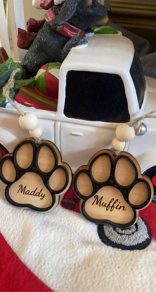 Dog Paw Customized Ornament